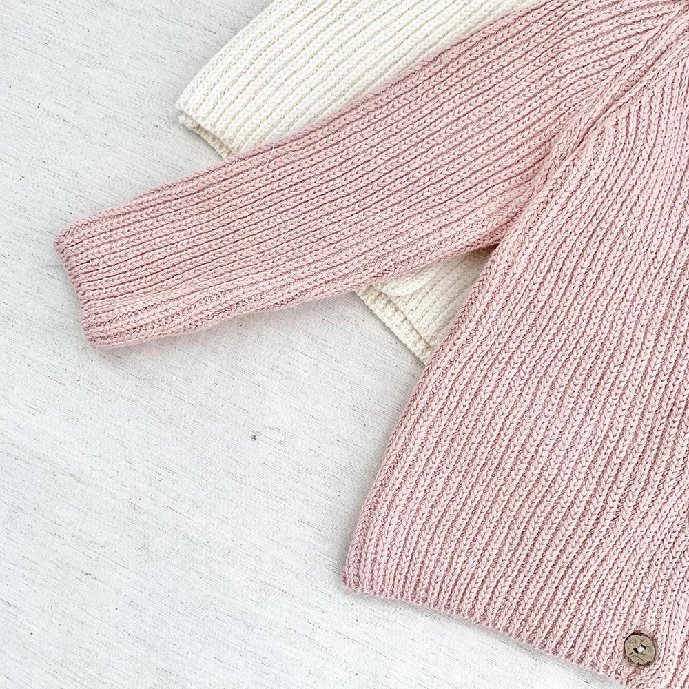 Knit Cardigan - Dirty Pink