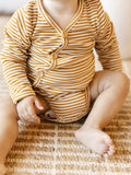 Two Darlings Mustard Stripe Long Sleeve Original Bodysuit